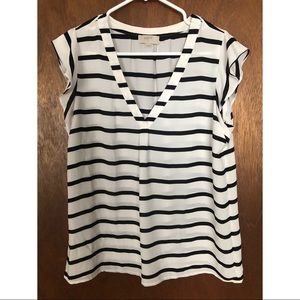 Loft Black and white top